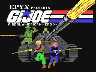GI Joe a Real American Hero title screen for Commodore 64
